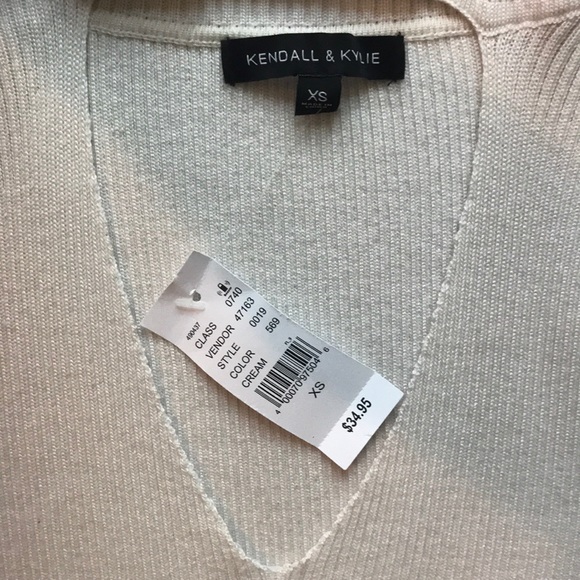 NWT Kendall & Kylie Mockneck Cut Out Sweater - Picture 3 of 5